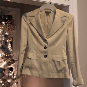 ann taylor khaki blazer size 2